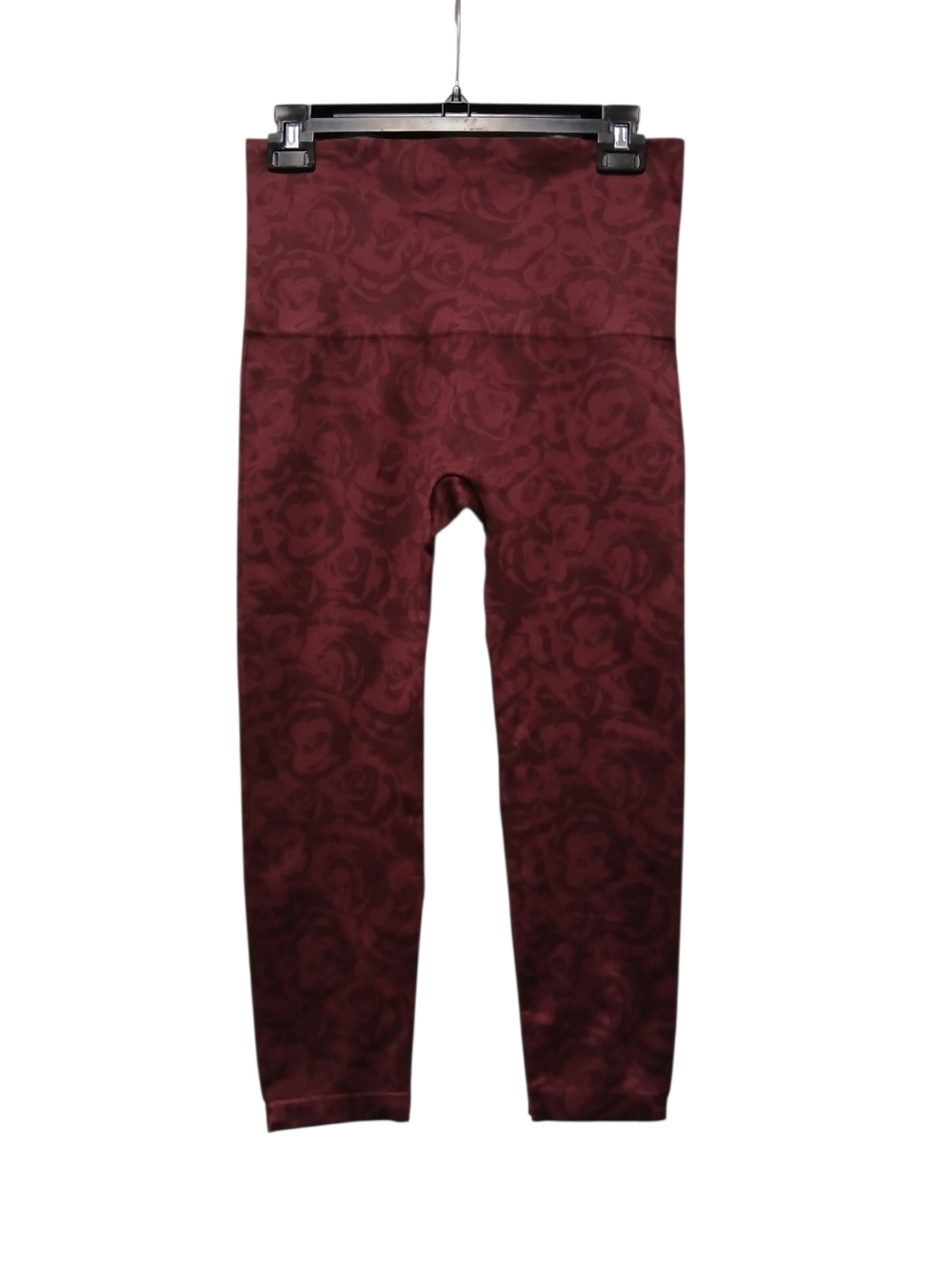 Spanx Look at Me Now Seamless Garnet Rose Print High Waisted Leggings -Size 2X